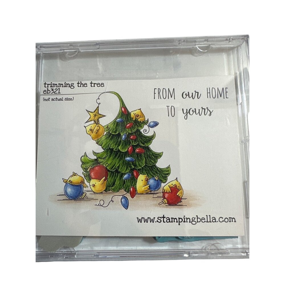 Stamping Bella "Trimming The Tree" Rubber Stamp Set Eb321 includes 2 stamps